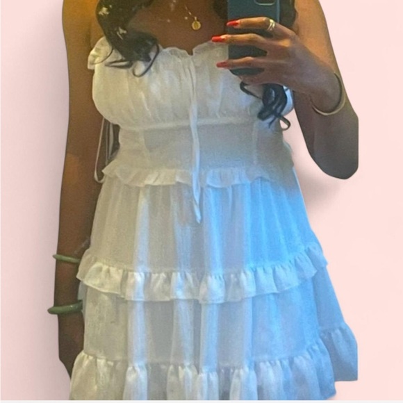Wild Fable White Ruffle Dress - Picture 4 of 4